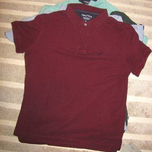 Maroon Nautica Performance Deck Shirt Large